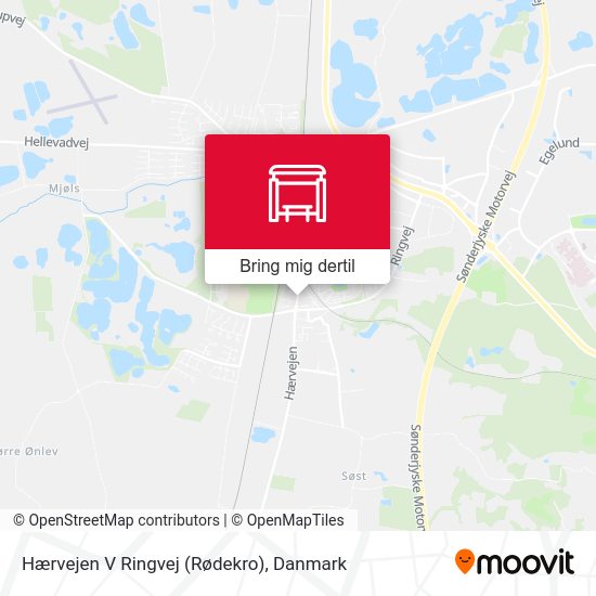 Hærvejen V Ringvej (Rødekro) kort