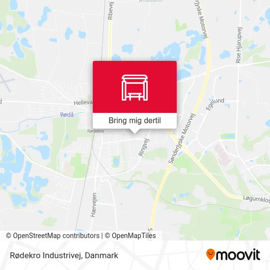 Rødekro Industrivej kort