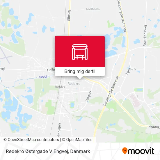 Rødekro Østergade V Engvej kort