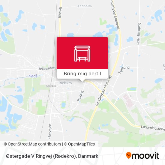 Østergade V Ringvej (Rødekro) kort