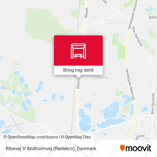 Ribevej V Andholmvej (Rødekro) kort