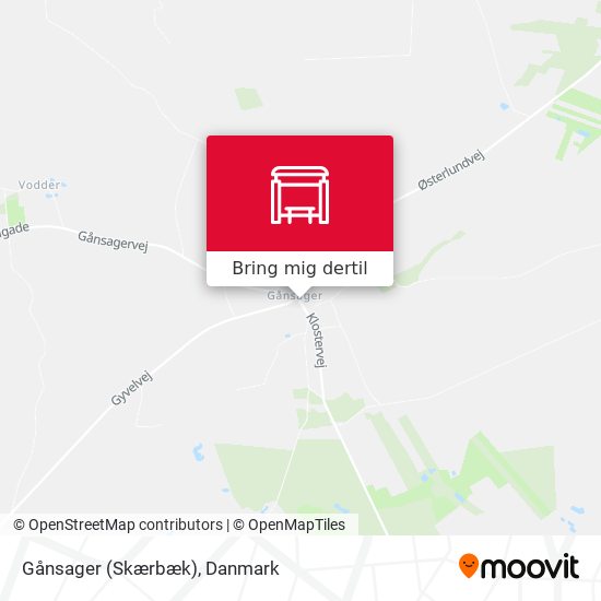 Gånsager (Skærbæk) kort