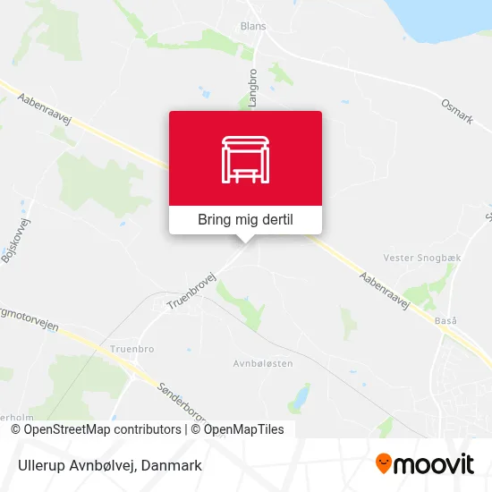 Ullerup Avnbølvej kort