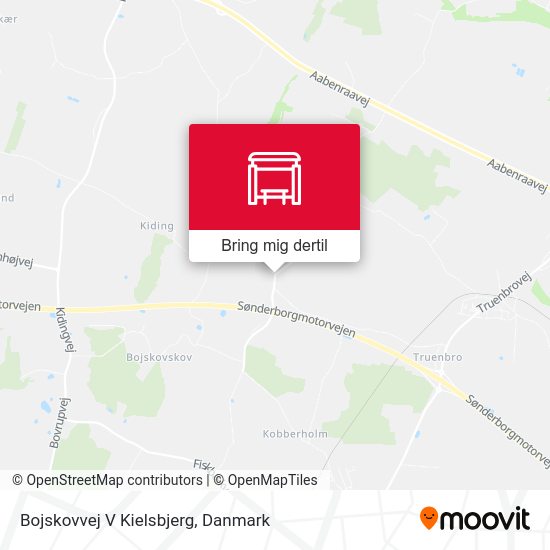 Bojskovvej V Kielsbjerg kort