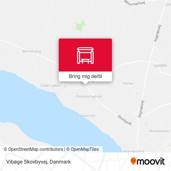 Vibøge Skovbyvej kort