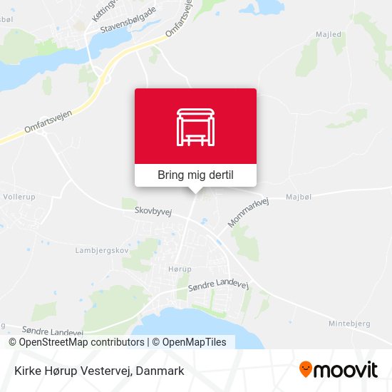 Kirke Hørup Vestervej kort