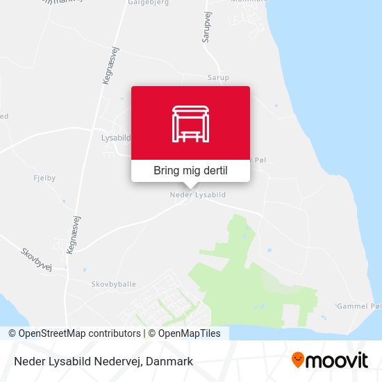Neder Lysabild Nedervej kort