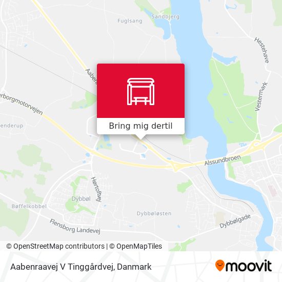 Aabenraavej V Tinggårdvej kort