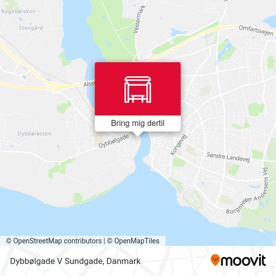 Dybbølgade V Sundgade kort