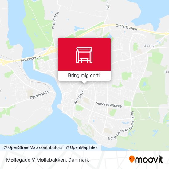 Møllegade V Møllebakken kort
