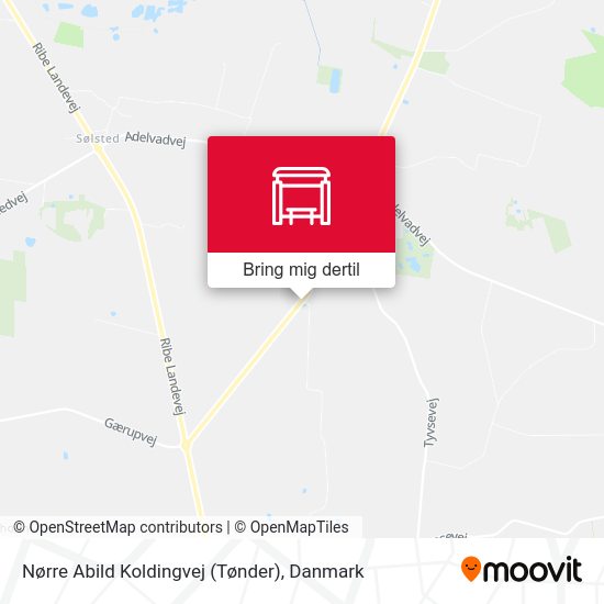 Nørre Abild Koldingvej (Tønder) kort
