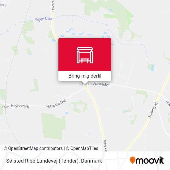 Sølsted Ribe Landevej (Tønder) kort