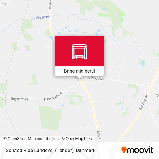 Sølsted Ribe Landevej (Tønder) kort