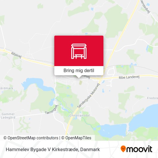 Hammelev Bygade V Kirkestræde kort