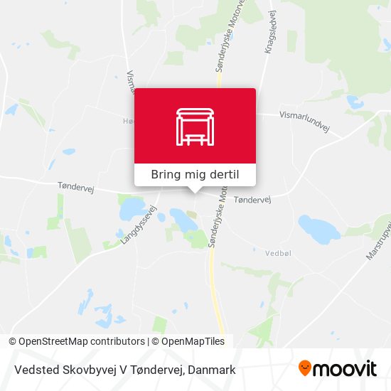 Vedsted Skovbyvej V Tøndervej kort