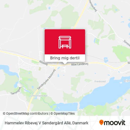 Hammelev Ribevej V Søndergård Allé kort