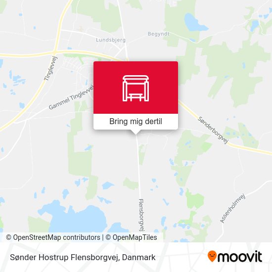Sønder Hostrup Flensborgvej kort