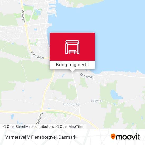 Varnæsvej V Flensborgvej kort