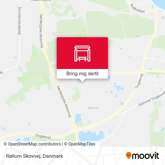 Røllum Skovvej kort