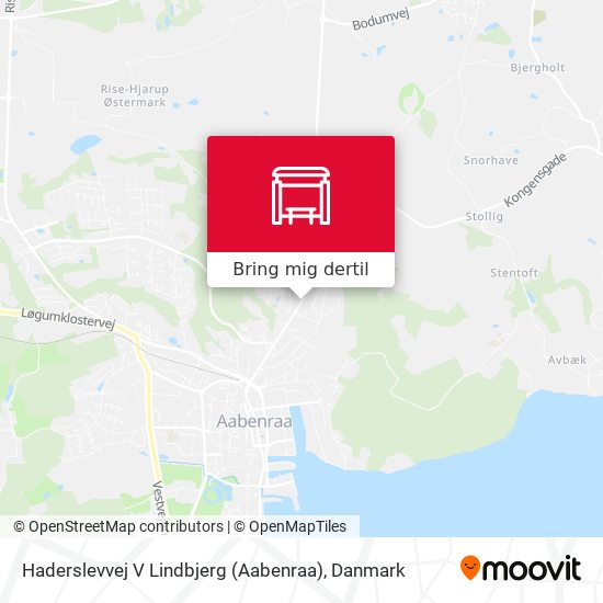 Haderslevvej V Lindbjerg (Aabenraa) kort