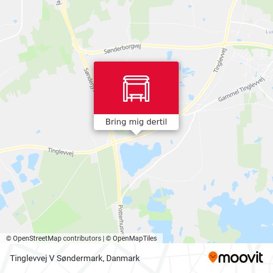 Tinglevvej V Søndermark kort