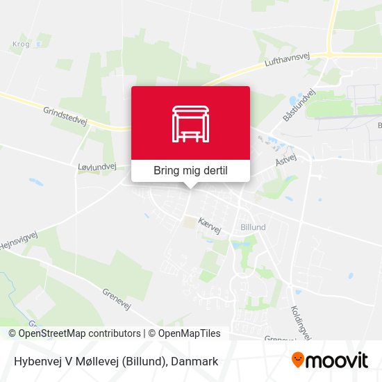 Hybenvej V Møllevej (Billund) kort