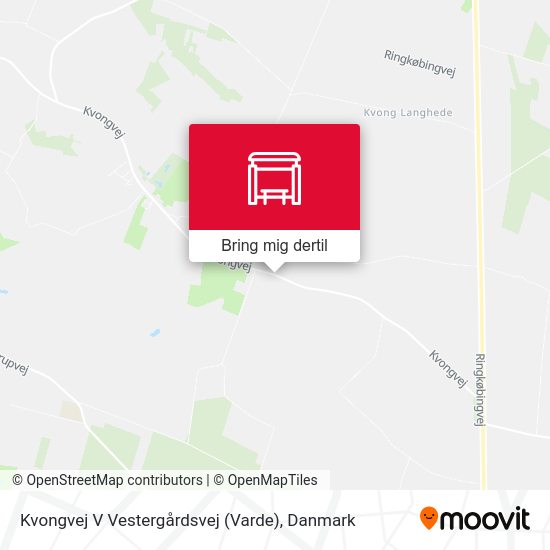 Kvongvej V Vestergårdsvej (Varde) kort