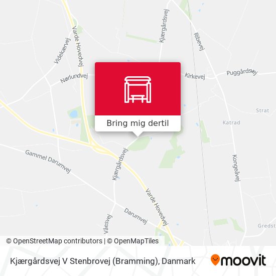 Kjærgårdsvej V Stenbrovej (Bramming) kort