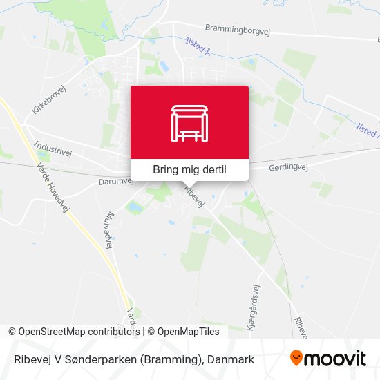 Ribevej V Sønderparken (Bramming) kort