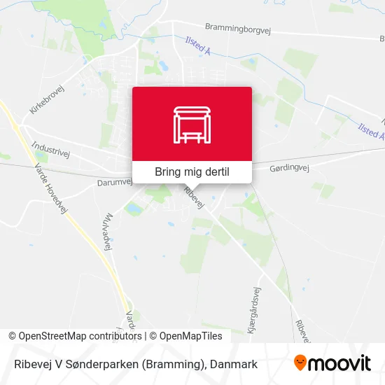 Ribevej V Sønderparken (Bramming) kort