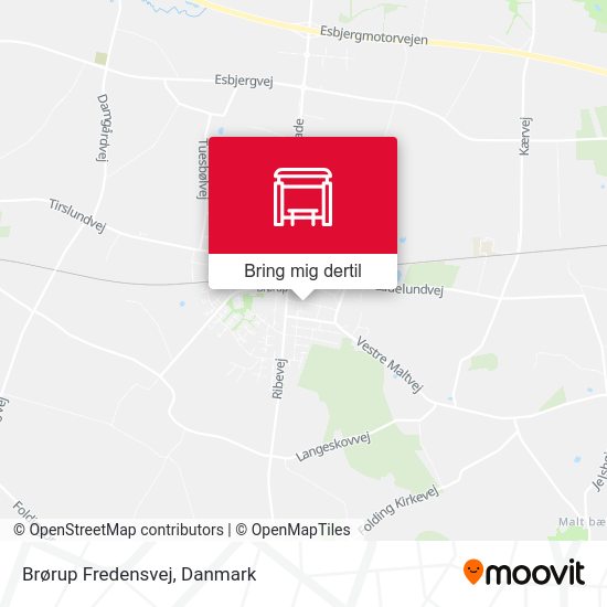 Brørup Fredensvej kort