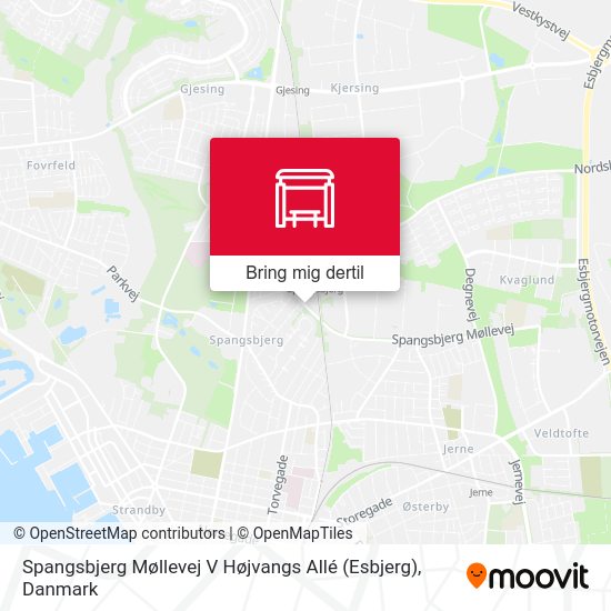 Spangsbjerg Møllevej V Højvangs Allé (Esbjerg) kort