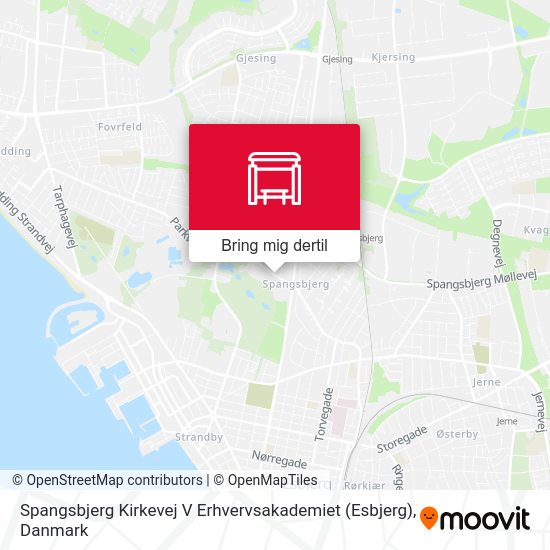 Spangsbjerg Kirkevej V Erhvervsakademiet (Esbjerg) kort
