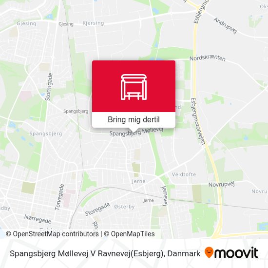 Spangsbjerg Møllevej V Ravnevej(Esbjerg) kort