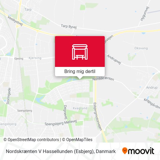Nordskrænten V Hassellunden (Esbjerg) kort