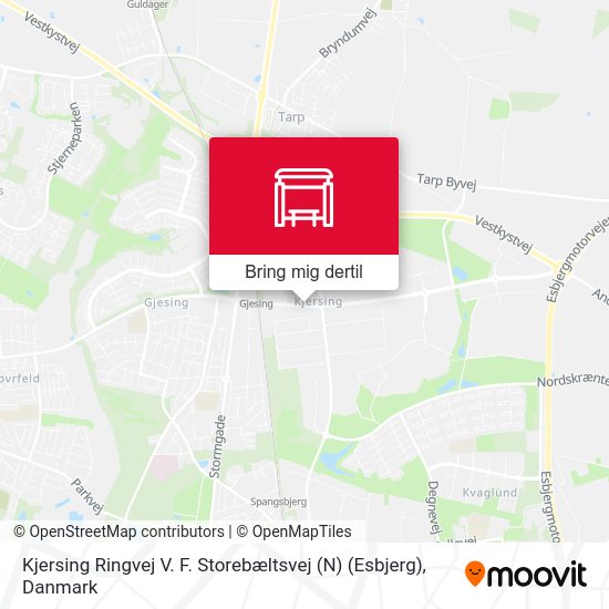 Kjersing Ringvej V. F. Storebæltsvej (N) (Esbjerg) kort