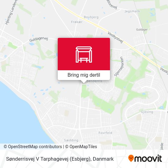 Sønderrisvej V Tarphagevej (Esbjerg) kort
