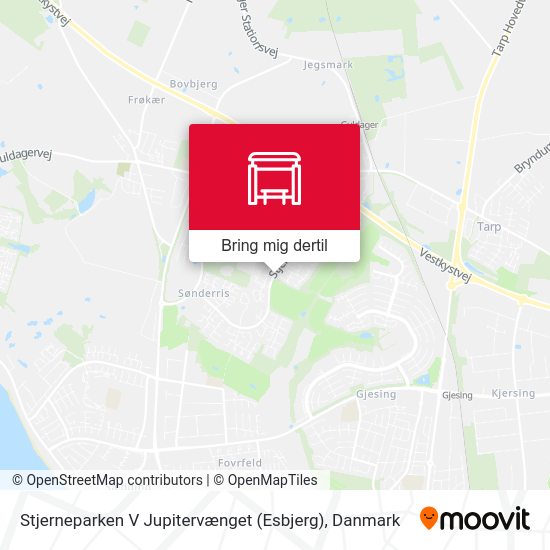 Stjerneparken V Jupitervænget (Esbjerg) kort