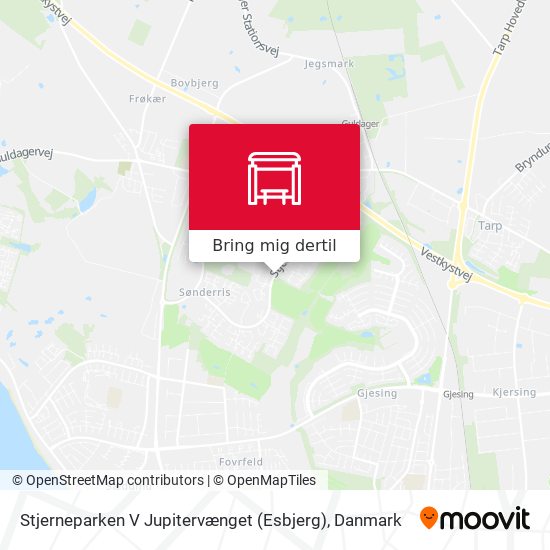Stjerneparken V Jupitervænget (Esbjerg) kort