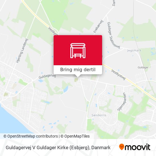 Guldagervej V Guldager Kirke (Esbjerg) kort