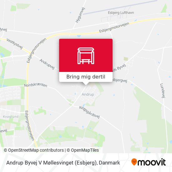 Andrup Byvej V Møllesvinget (Esbjerg) kort