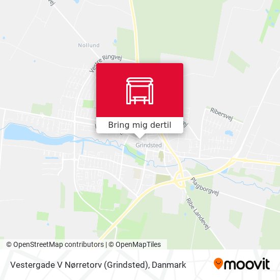Vestergade V Nørretorv (Grindsted) kort