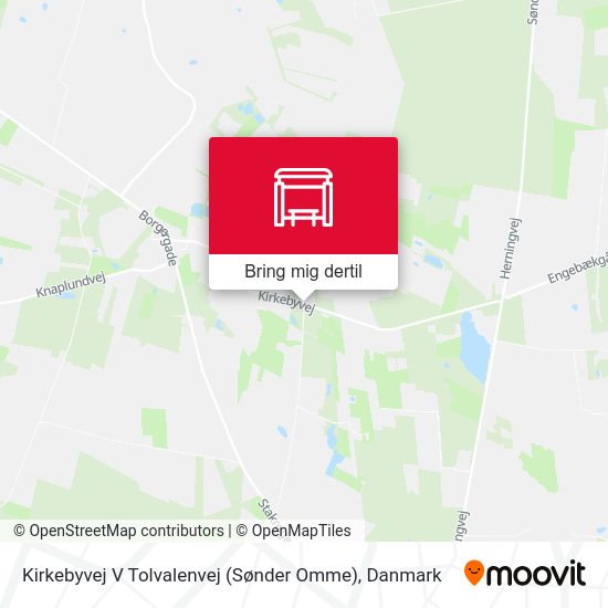 Kirkebyvej V Tolvalenvej (Sønder Omme) kort