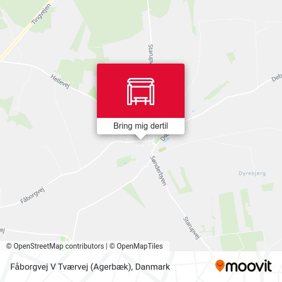 Fåborgvej V Tværvej (Agerbæk) kort