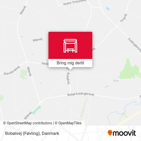 Bobølvej (Føvling) kort
