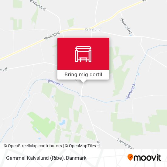 Gammel Kalvslund (Ribe) kort