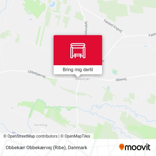 Obbekær Obbekærvej (Ribe) kort