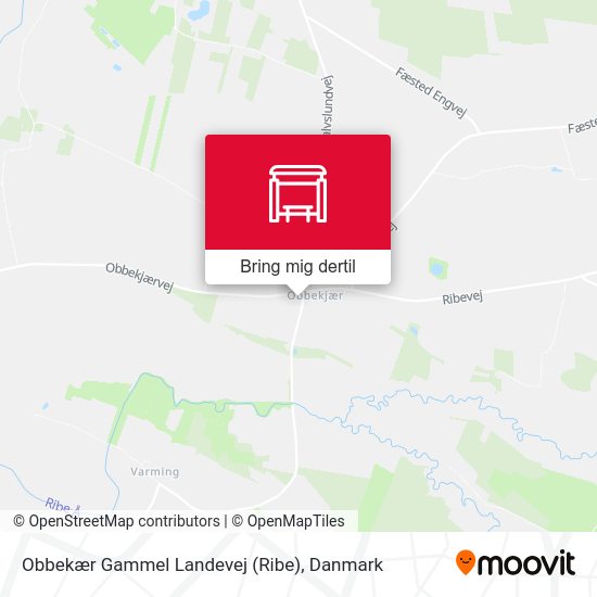 Obbekær Gammel Landevej (Ribe) kort