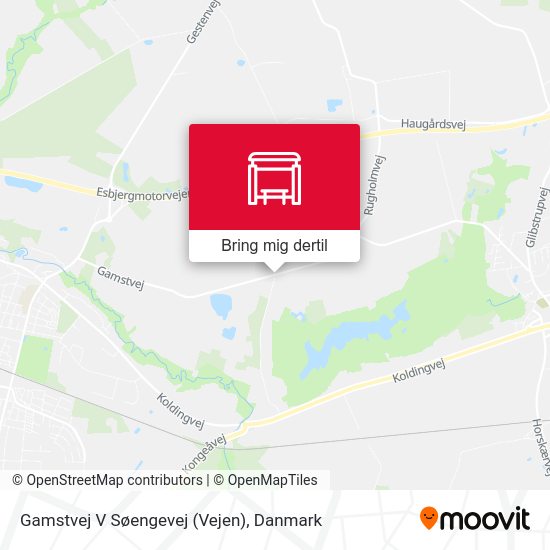 Gamstvej V Søengevej (Vejen) kort