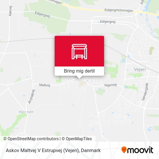 Askov Maltvej V Estrupvej (Vejen) kort